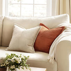 MIULEE Dark Rust Decorative Throw Pillow Covers - Image 2