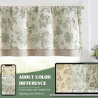 jinchan Floral Valance Curtain Linen Kitchen Valance - Image 6