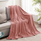 BEDELITE Fleece Blanket Dusty Pink Throw Blankets - Image 5