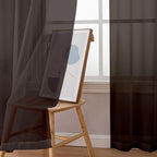 Simplebrand Chocolate Sheer Curtains 96 Inches Long, Light Filtering Rod Pocket - Image 4