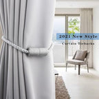 6 Pack Grey Strong Magnetic Curtain Tiebacks Outdoor Elegant Decorative Tie - Image 6