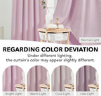 Deconovo Blackout Curtains, Thermal Insulated, W52 x L95 2 Panels, Back Tab - Image 3