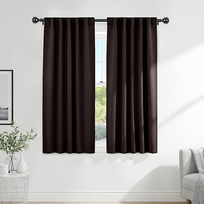 Pony Dance Blackout Curtains Thermal Insulated Window Treatment Panels Room by PONYDANCE