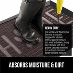 GORILLA GRIP 100% Waterproof All-Season WeatherMAX Doormat, US Designed Natural - Image 4
