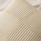 MIULEE Cream Decorative Lumbar Throw Pillow Covers 12x20 Inch - Image 2