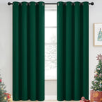 Yakamok Dark Green Blackout Curtains by Yakamok