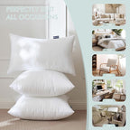 MIULEE Set of 2 Throw Pillow Inserts 26x26 Inches, Non-Woven Decorative Pillow - Image 6