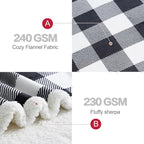 PU MEI Sherpa Fleece Throw Blanket 80" x 90" Reversible Plush Fluffy Large Big - Image 4