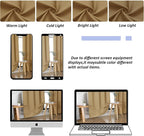 Simplebrand Ava Gold Short 36 Inches Blackout Curtain 2 Panels Set, Half Window - Image 9
