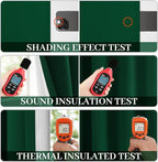 Yakamok 100% Blackout Curtains Dark Green Room Darkening Thermal Insulated - Image 5