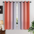 Yakamok Thermal Insulated Coral and Greyish White Gradient Curtains, Room by Yakamok