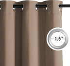 NICETOWN Room Darkening Draperies Curtains Panels, 2 Panels Cappuccino W52 x - Image 4