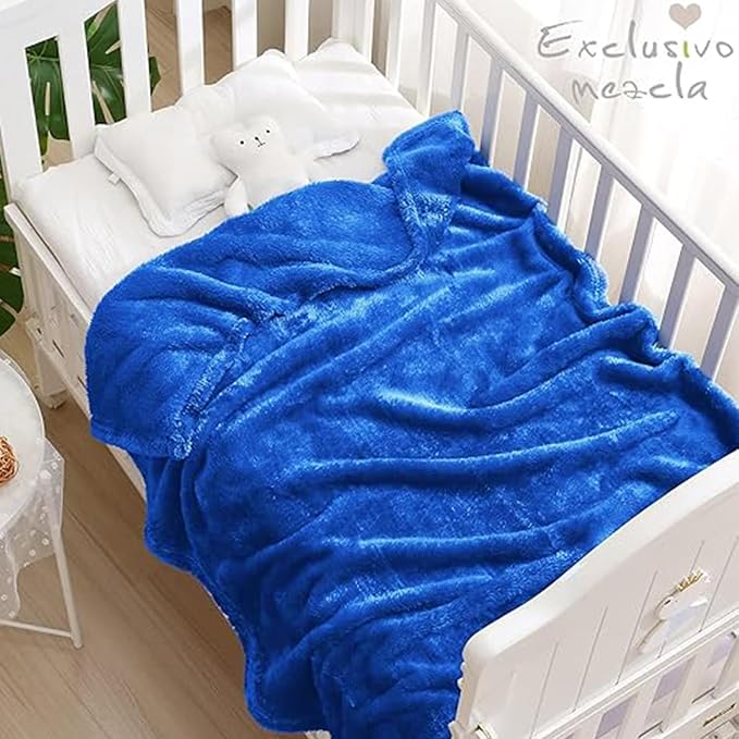 Exclusivo Mezcla Plush Fuzzy Fleece Throw Blanket, Super Soft, Fluffy and Warm - Image 2