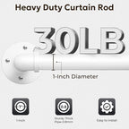 Zeerobee Curtain Rods for Windows 66 to 120, 1 Inch Industrial Wrap Around - Image 4