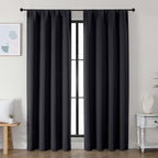 Simplebrand Ava Black Blackout Curtains by Simplebrand