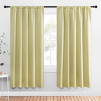 NICETOWN Window Curtains Blackout Drapes, Paler Yellow, 1 Pair, 52 by 72-Inch by NICETOWN