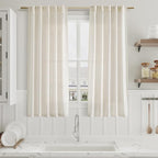 Nanspring Linen Curtains 63 Inch Length 2 Panels Set - Image 6