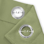 LEMOMO Sage Green Blackout Curtains/38 x 54 Inch/Set of Two Panels Grommet - Image 5