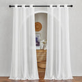 NICETOWN White Sheer Living Room Curtains 96 inches Long, Grommet Semi Sheer by NICETOWN