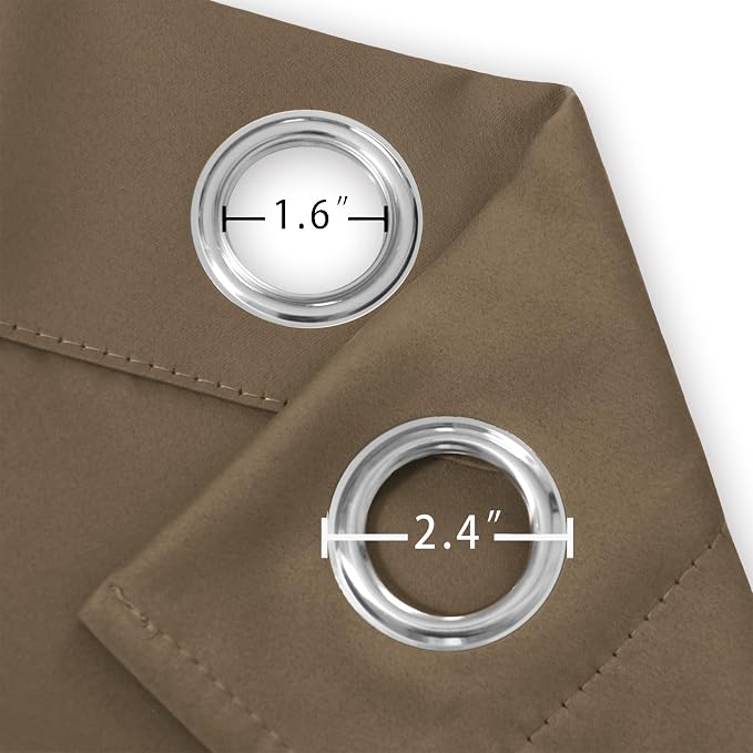 LEMOMO Brown Thermal Blackout Curtains/38 x 84 Inch/Set of 2 Panels Room - Image 5