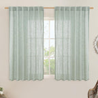 LAMIT Light Sage Linen Curtains 45 Inches Long by LAMIT