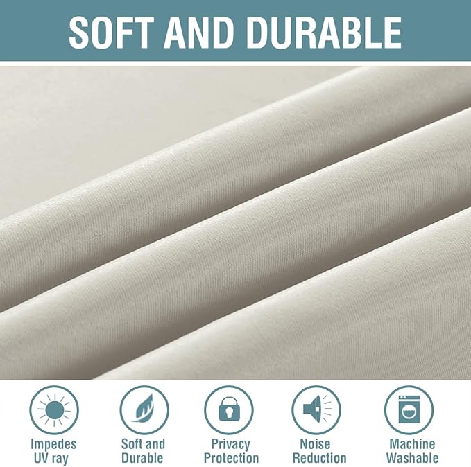 H.VERSAILTEX Window Treatment Blackout Curtains 63 inches Length, Thermal - Image 4