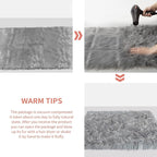 Ciicool Grey Fluffy Round Fur Area Rug - Image 7