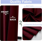 Simplebrand Ava Burgundy Short 36 Inches Blackout Curtain 2 Panels Set - Image 3