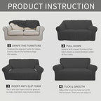 Easy-Going Stretch Oversized Loveseat Slipcover 1-Piece Sofa Cover Furniture - Image 6