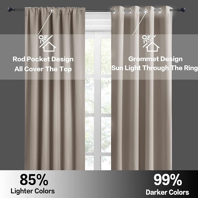 RYB HOME Short Blackout Curtains - Image 4