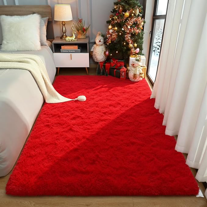 Amearea Shag Fluffy Area Rug for Bedroom Girls Living Room, Extra Soft and - Image 4