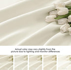 MIULEE Cream Back Tab Blackout Curtains 84 Inch Length 2 Panels Set - Image 8