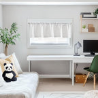 jinchan Sheer Valance Curtain Linen Textured Valance - Image 3