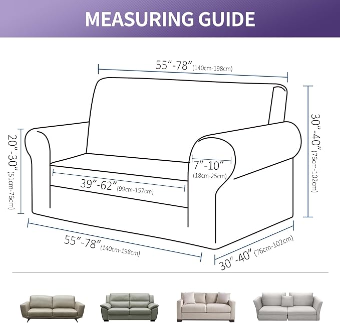 Joccun Stretch Loveseat Couch Cover Slipcover, 1-Piece Sofa Cover - Image 2