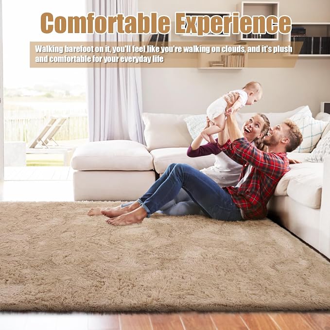 Ultra Soft Fluffy Area Rugs for Bedroom Living Room 10x14, Nursery Rug - Image 6