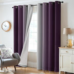 Yakamok 100% Blackout Curtains 63 Inch Length 2 Layers, Light Blocking Thermal - Image 6