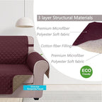 U-NICE HOME Loveseat Sofa Cover Reversible Couch Covers - Image 4