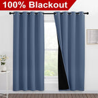 NICETOWN Full Shade Curtain Panels 78 inches Long, Pair of Energy Smart & Noise - Image 2