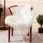 linmopm Faux Fur Rug Sheepskin Shag Fluffy Fuzzy White 2x3 ft Small Rugs - Image 4