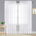 DWCN Living Room Curtains Sheer 84 inches Long 2 Panels Set, Airy & Soft by DWCN
