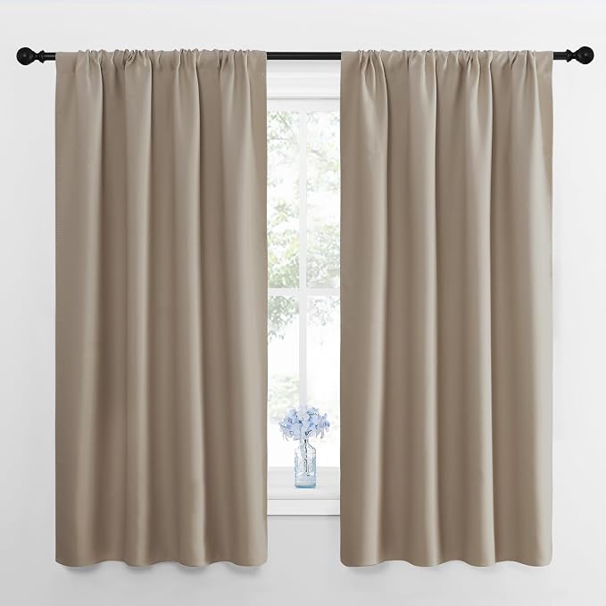 NICETOWN Blackout Curtains for Bedroom, 1 Pair, 42 by 45-inch, Window Treatment by NICETOWN