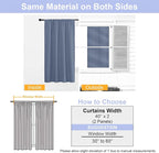 Simplebrand Ava Denim Blue Short 36 Inches Blackout Curtain 2 Panels Set - Image 8