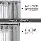 Tollpiz Short Sheer Curtains Living Room Linen Textured Curtain Sheers Light - Image 5