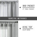 Tollpiz Sheer Curtains Linen Textured Living Room Curtain Sheers Light - Image 5