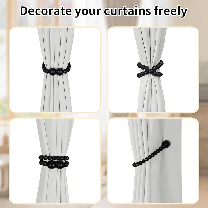 Magnetic Curtain Tiebacks, 6 Pack Curtain Holdbacks - Image 4
