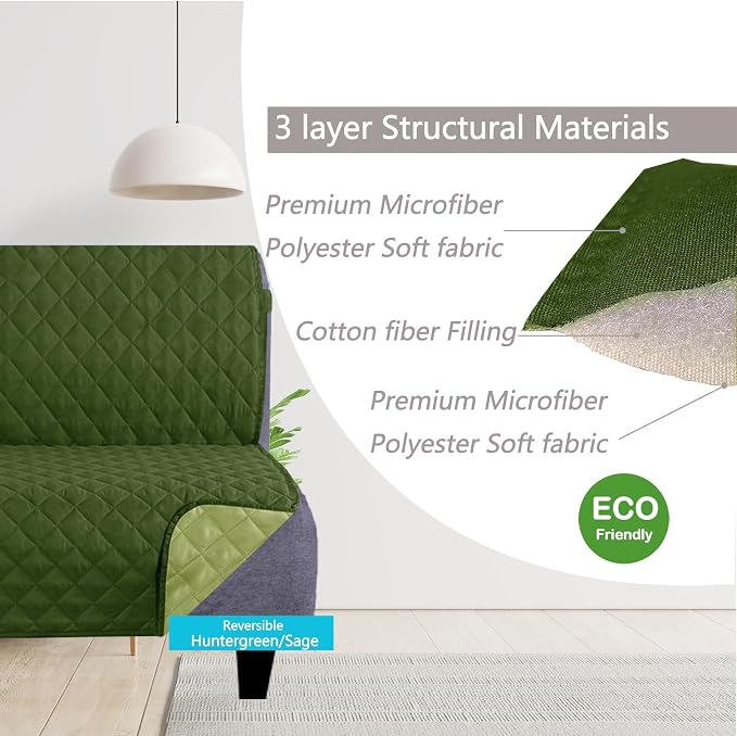 U-NICE HOME Futon Sofa Covers Reversible Sofa Slipcover Armless Cover Furniture - Image 3