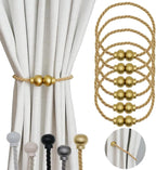 6 Pack Magnetic Curtain Tiebacks Modern Handmade Rope Curtain Tie Backs by HIASTRA