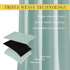 NICETOWN Aqua Blue Room Darkening Curtain Panels - Image 3