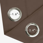LEMOMO Blackout Curtains 52 x 90 Inch Long Chocolate Curtains Set of 2 Panels - Image 5