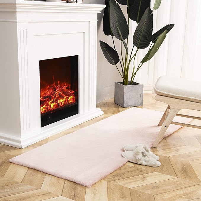 Ashler HOME DECO Ultra Soft Faux Rabbit Fur Chair Couch Cover Area Rug - Image 4